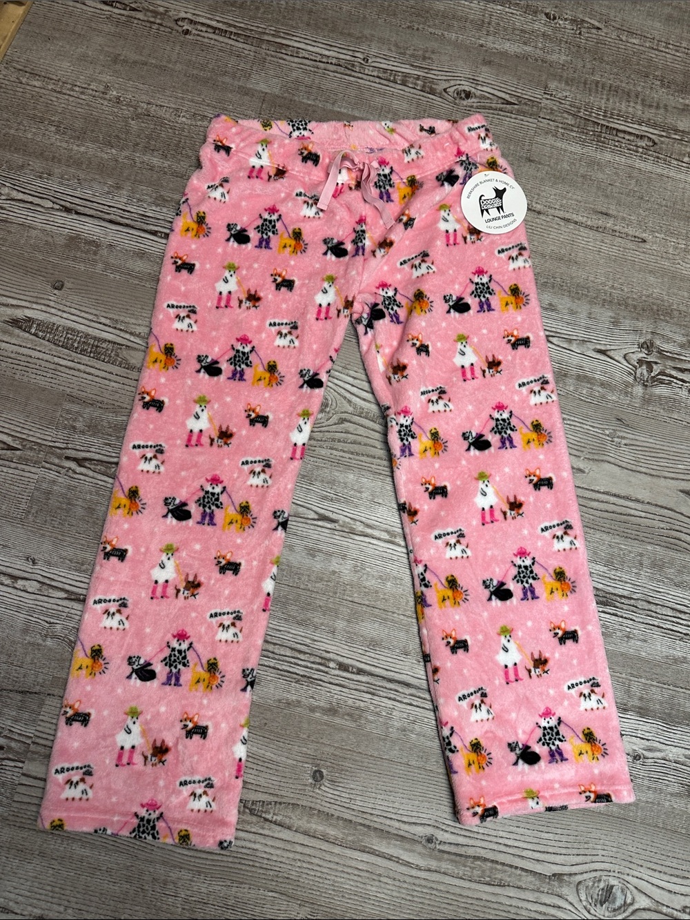 Women’s Cozy Pink Animal-Print Fleece Pajama Pants